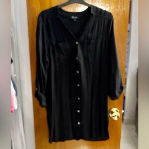 NWOT Lily Morgan Long Tunic Blouse Swimsuit Coverup XL